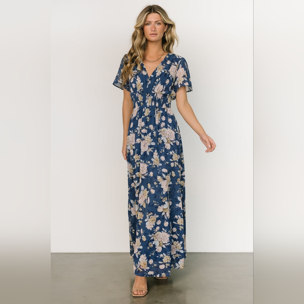 Baltic Born Blue Floral Maxi Dress